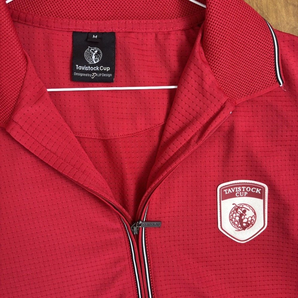Tavistock Cup Golf Polo Shirt Women's M Red Athletic Perforated Performance Top - Picture 3 of 6